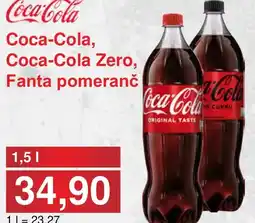 PLUS JIP Coca-Cola, Coca-Cola Zero, Fanta pomeranč nabídka