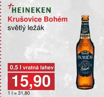 PLUS JIP Krušovice Bohém světlý ležák nabídka