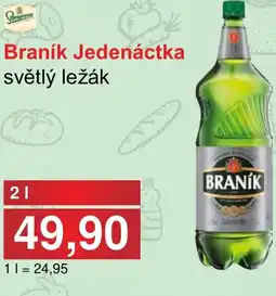 PLUS JIP Braník Jedenáctka světlý ležák nabídka