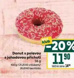 Billa Donut s polevou s jahodovu příchutí nabídka