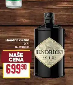 Billa Hendrick´s gin nabídka