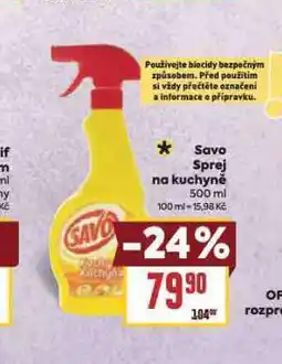 Billa Savo sprej na kuchyně nabídka