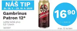 Konzum Gambrinus Patron 12° nabídka