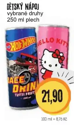 Konzum Dětský nápoj nabídka