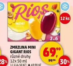 Penny Market ZMRZLINA MINI GIGANT RIOS různé druhy, 12x 50 ml nabídka