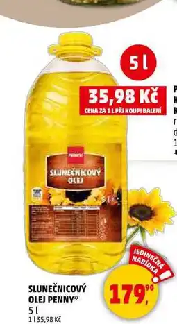 Penny Market SLUNEČNICOVÝ OLEJ PENNY, 5 l nabídka