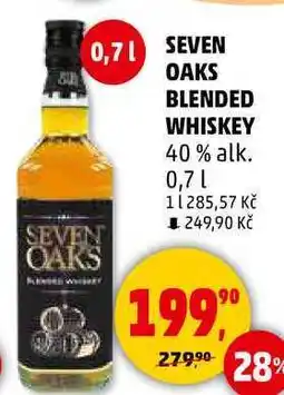 Penny Market SEVEN OAKS BLENDED WHISKEY SEVEN OAKS 40% alk., 0,7 l nabídka