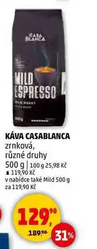 Penny Market KÁVA CASABLANCA zrnková, různé druhy, 500 g nabídka