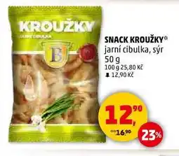 Penny Market SNACK KROUŽKY jarní cibulka, sýr, 50 g nabídka