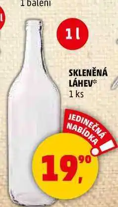 SKLENĚNÁ LÁHEV, 1 ks