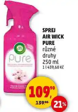 Penny Market SPREJ AIR WICK PURE různé druhy, 250 ml nabídka