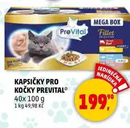 Penny Market KAPSIČKY PRO KOČKY PREVITAL, 40x 100 g nabídka