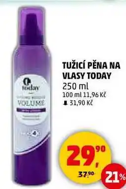 Penny Market TUŽICÍ PĚNA NA VLASY TODAY, 250 ml nabídka
