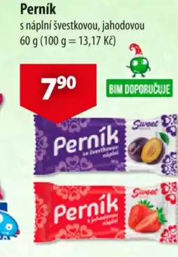 CBA Perník s náplní švestkovou, jahodovou nabídka