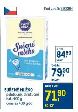 Makro SUŠENÉ MLÉKO nabídka