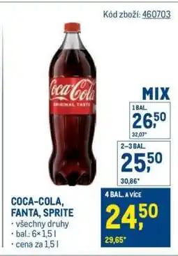 Makro Coca-Cola, Fanta, Sprite nabídka