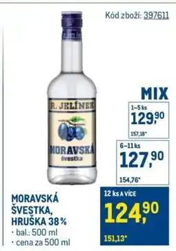 Makro MORAVSKÁ ŠVESTKA, HRUŠKA 38 % nabídka