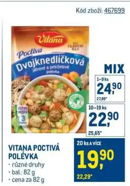 Makro Vitana Poctivá polévka nabídka