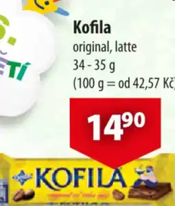 CBA Kofila original, latte nabídka