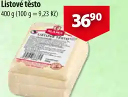 CBA Listové těsto nabídka