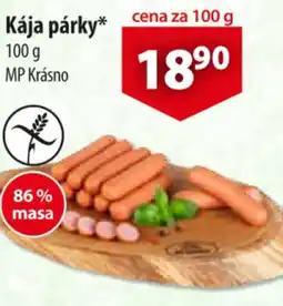 CBA Kája párky nabídka