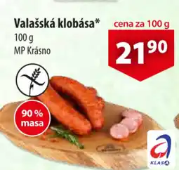 CBA Valašská klobása nabídka