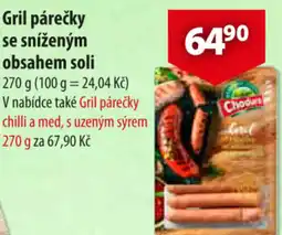 CBA Gril párečky se sníženým obsahem soli nabídka