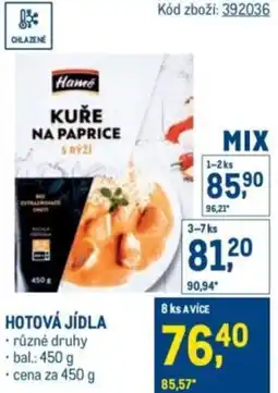 Makro Hame Hotová jídla nabídka