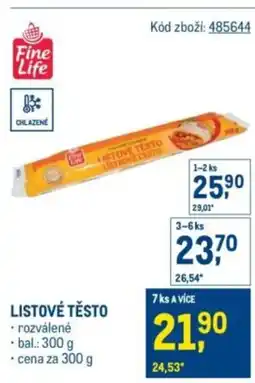 Makro Fine Life Listové těsto nabídka