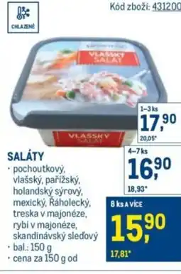 Makro Saláty nabídka