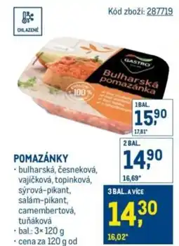 Makro Pomazánky nabídka