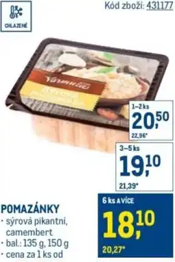 Makro Pomazánky nabídka