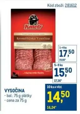 Makro Vysočina nabídka