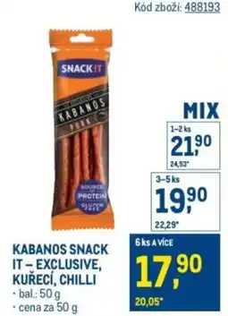 Makro Kabanos snack it-exclusive, kuřecí, chilli nabídka