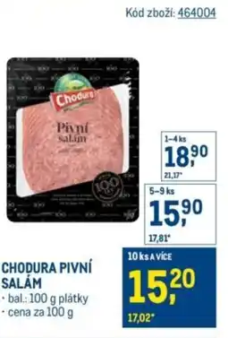 Makro Chodura pivní salam nabídka