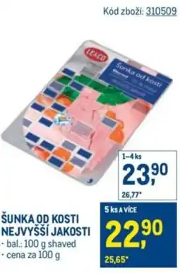 Makro Šunka od kosti nejvyšší jakosti nabídka