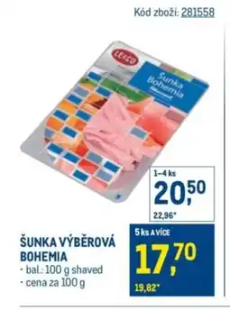 Makro Šunka výběrová bohemia nabídka