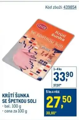 Makro Krūti šunka se špetkou soli nabídka