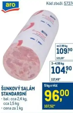 Makro Šunkový salám standardní nabídka