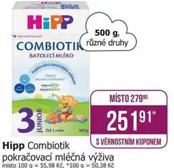 Teta HiPP HA2 combiotik pokračovací mléčná 500g nabídka