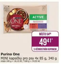 Teta Purina One kapsičky pro psy 4x 85 g, 340 g nabídka