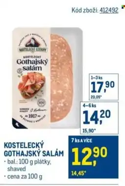 Makro Kostelecký gothajský salám nabídka
