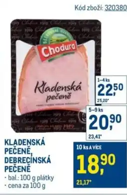 Makro Kladenská pečeně, debrecínská pečeně nabídka