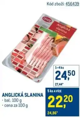 Makro Anglická slanina nabídka