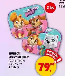 Penny Market SLUNEČNÍ CLONY DO AUTA různé motivy 44 x 35 cm, 1 balení nabídka