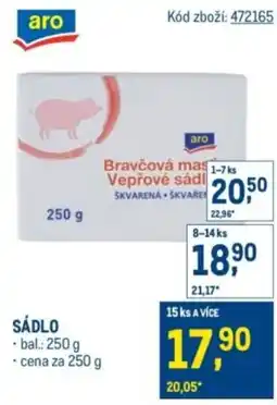 Makro Aro Sádlo nabídka