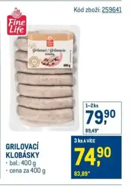 Makro Grilovací klobásky nabídka