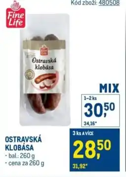 Makro Fine Life Ostravská klobása nabídka