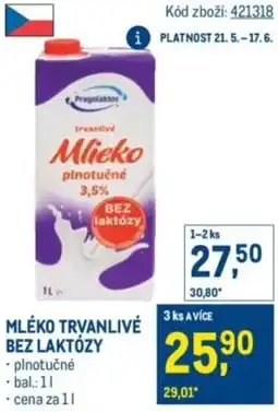 Makro Mléko trvanlivé bezlaktózy nabídka