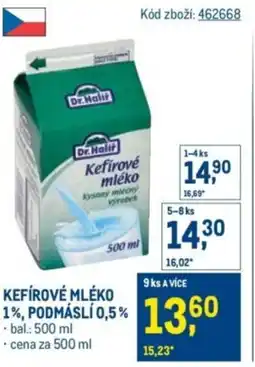 Makro Kefírové mléko 1%, podmásli 0,5% nabídka